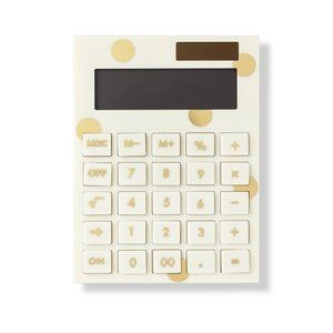KATE SPADE New York GOLD DOT Desktop Calculator ~ Brand New-Sealed in Package